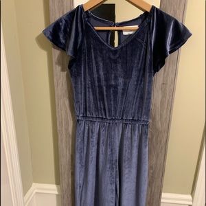 Old Navy Girls Velour Cropped Jumpsuit- Size L(10-12)